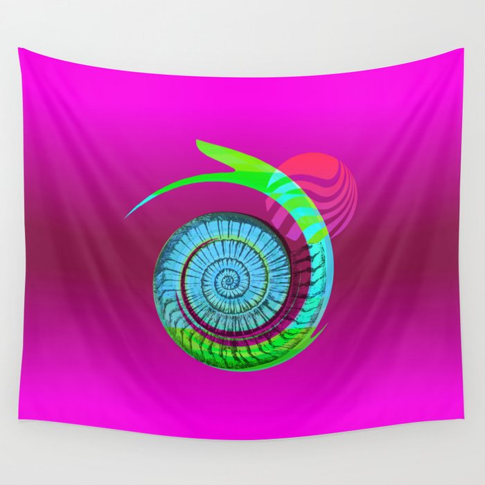 Psychedelic snail tapestry deals