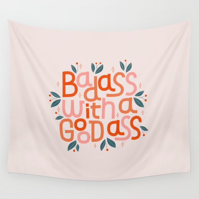 Badass with a Good Ass Wall Tapestry