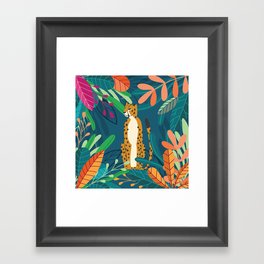 Cheetah chilling in the wild Framed Art Print