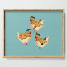 12 Days of Christmas: 3 French Hens Serving Tray