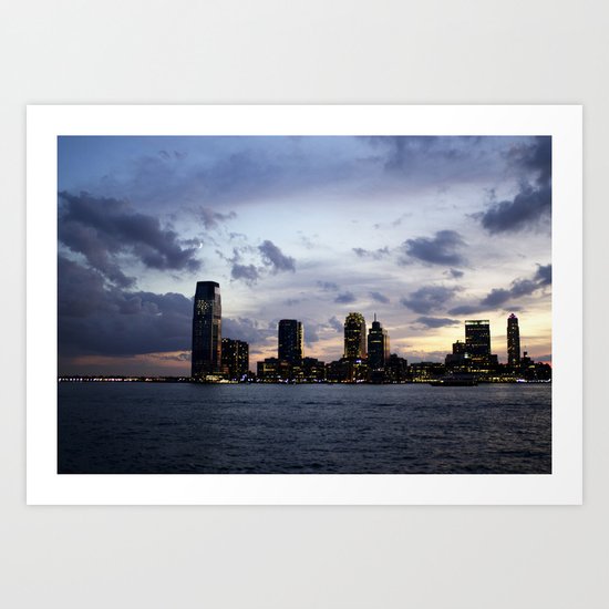 Sunset on the Hudson Art Print