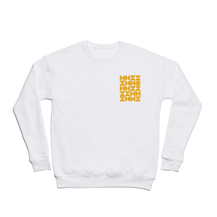 Mid Century Modern Geometric 04 Yellow Crewneck Sweatshirt by The