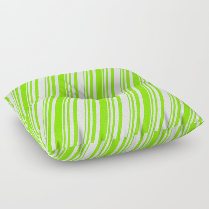 Green & Lavender Colored Striped/Lined Pattern Floor Pillow