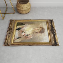 Berthe Morisot - Ritratto di signora Rug | Poster, Vintage, Wallart, Old, Illustration, Artprint, Decor, Canvas, Painting 