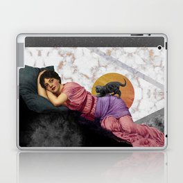 Marble Cat Woman Gold Laptop & iPad Skin