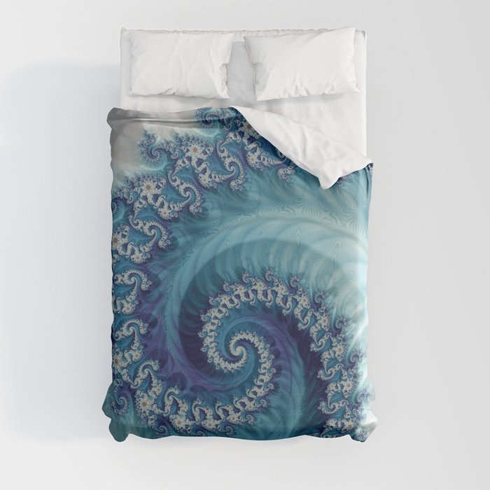 Sound of Seashell - Fractal Art Duvet Cover