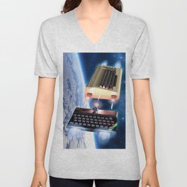 Commodore 64 vs Sinclair ZX Spectrum Unisex V-Neck