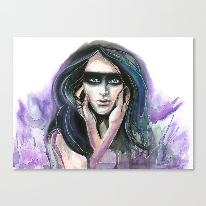 Masked In Violet Canvas Print