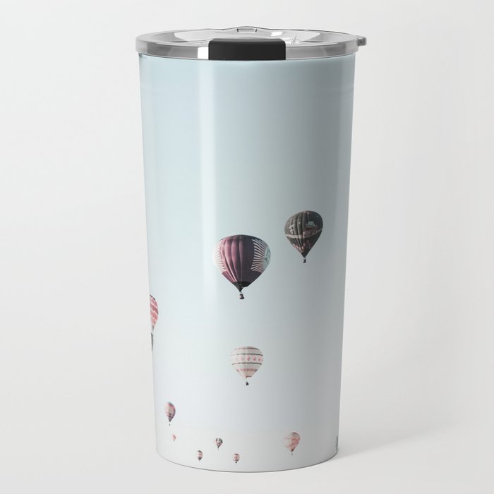 Hot Air Balloons Blue Sky Travel Mug