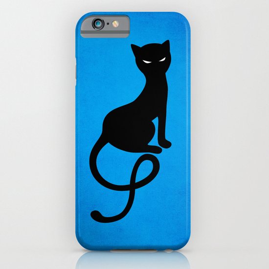 Blue Gracious Evil Black Cat iPhone & iPod Case