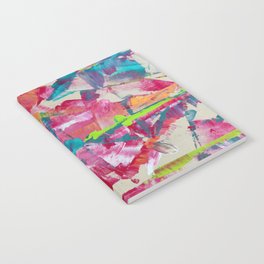Confetti: A colorful abstract design in neon pink, neon green, and neon blue Notebook