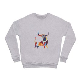 Colourful Bull illustration. Year of the bull.   Crewneck Sweatshirt