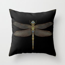 Dragonfly Gem Throw Pillow