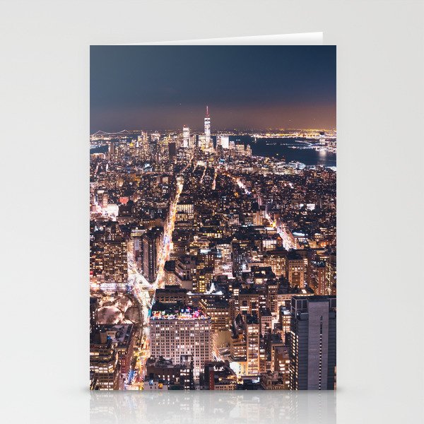 New York City Night Stationery Cards