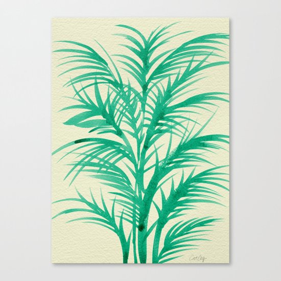 Mint Palms Canvas Print