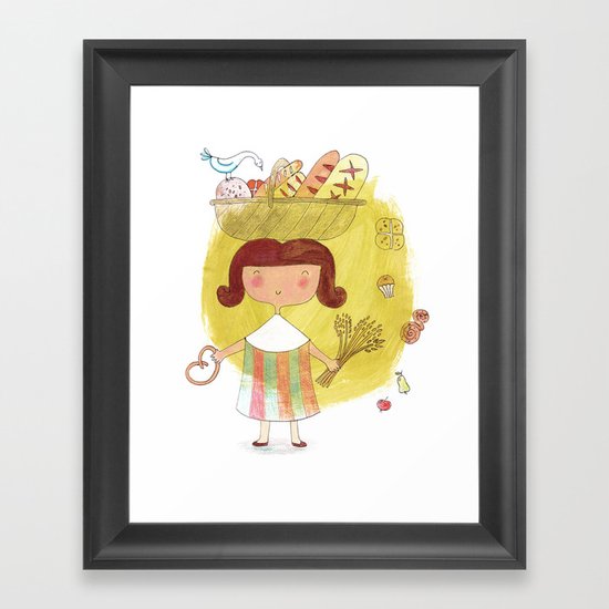 Baked Gold Framed Art Print