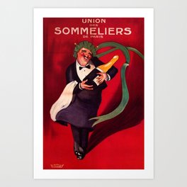 Vintage Alcoholic Beverages Wine Union des Sommeliers de Paris Advertisement Poster Art Print