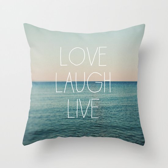Love Laugh Live #2 Throw Pillow