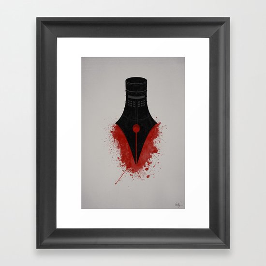 The sword is mightier than the pen Framed Art Print