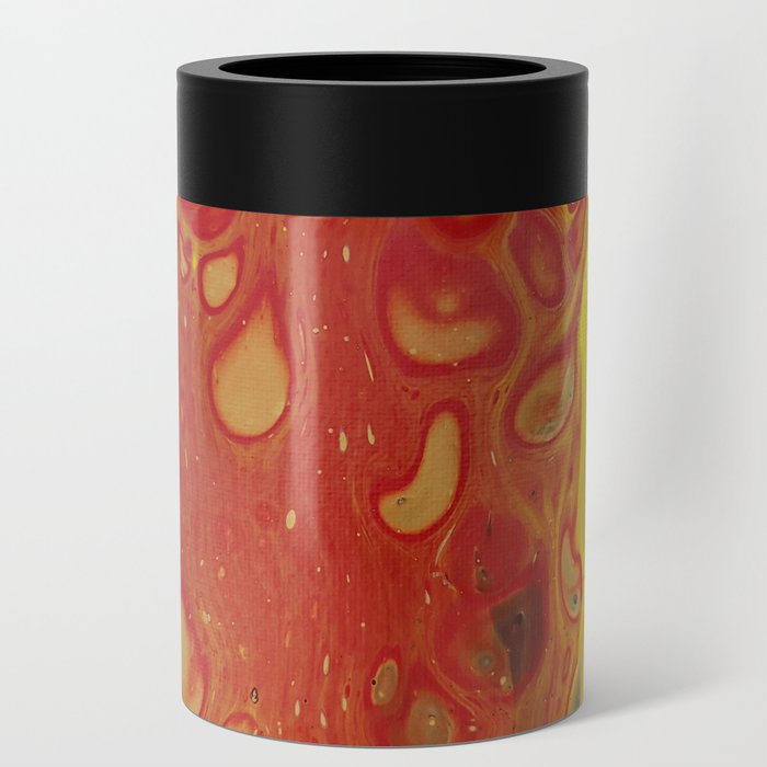 Mars Abstract Red Yellow Can Cooler