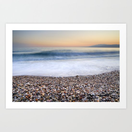Soft waves at Amoladeras beach Art Print