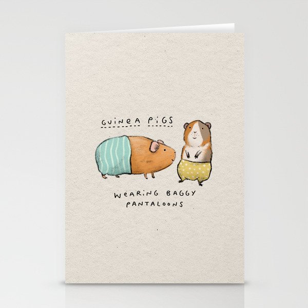 Guinea Pigs Wearing Baggy Pantaloons Stationery Cards