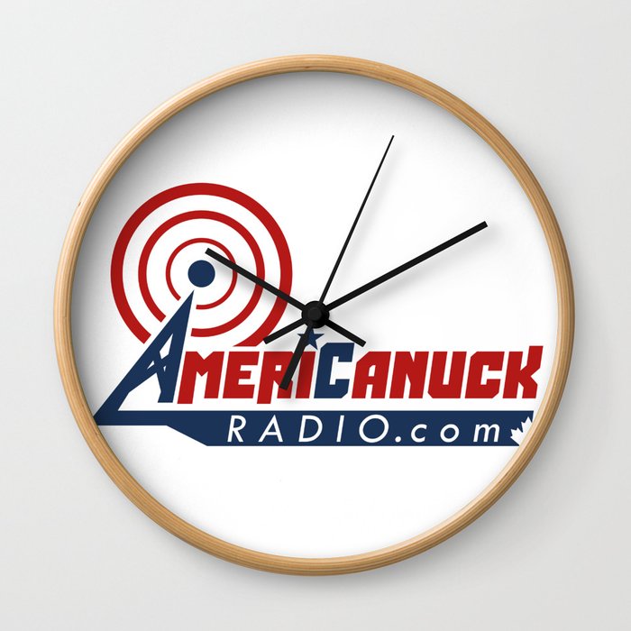 AmeriCanuckRadio.com Logo - Large Wall Clock