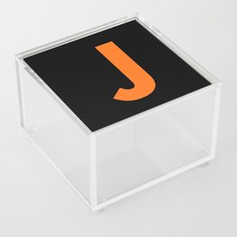 Letter J (Orange & Black) Acrylic Box