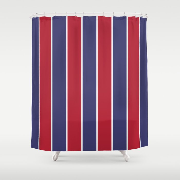Large Red White And Blue Usa Memorial Day Holiday Vertical Cabana Large Red White And Blue Usa Memorial Day Holiday Vertical Cabana Stripes Shower Curtain