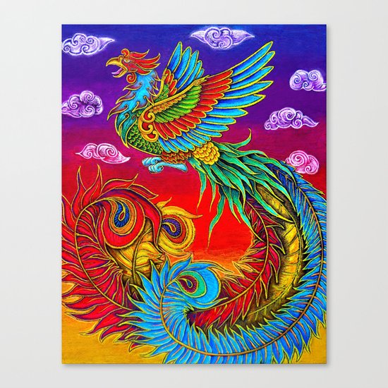 Fenghuang Chinese Phoenix Canvas Print