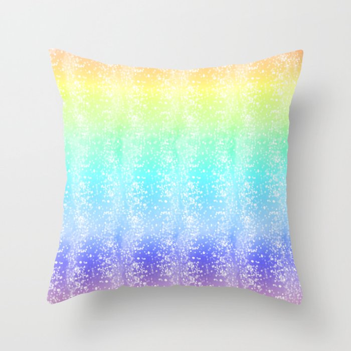 Rainbow Bokeh Effect Pastel Ombre Throw Pillow By Saburkitty Designs Society6