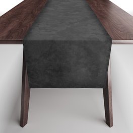 Marble Granite - Classic Sleek Slate Charcoal Black Table Runner