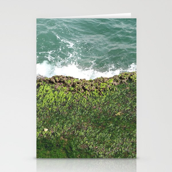 Vitamin sea shore moss waves blue green contrast Stationery Cards