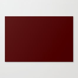 Dark Red Solid Color Popular Hues Patternless Shades of Maroon Collection - Hex #4d0000 Canvas Print
