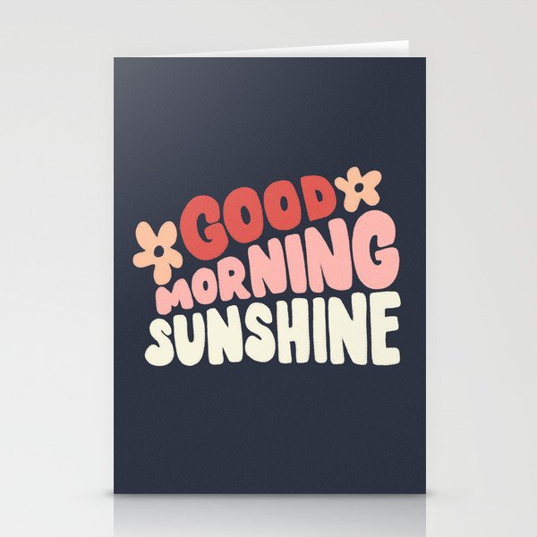 Good Morning Sunshine - Blue & Pink Stationery Cards