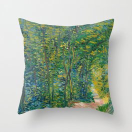 Path in the Woods, 1887 by Vincent van Gogh Throw Pillow