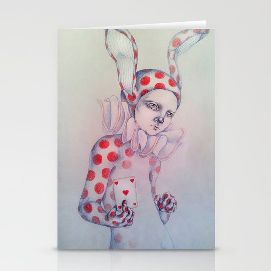 The card of hearts Stationery Cards