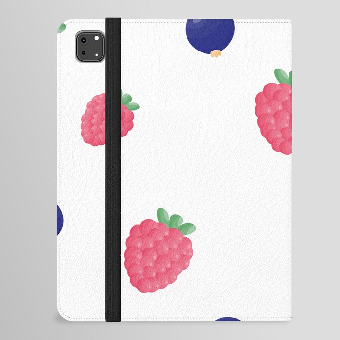 010122_raspberries_blackcurrants_pattern iPad Folio Case