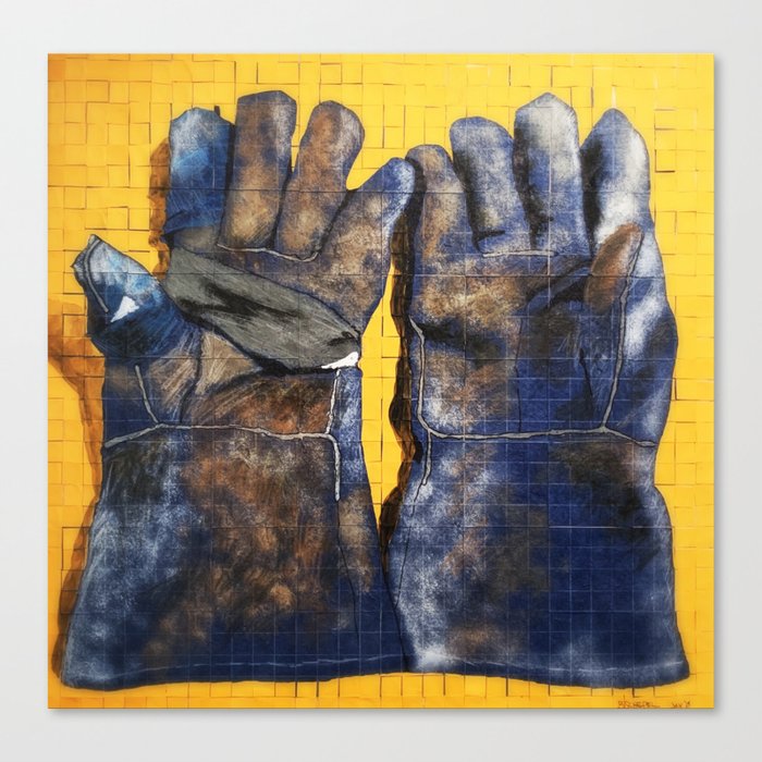 welding gloves Canvas Print