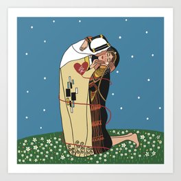 Saudi Arabia “kiss” new ver. Art Print