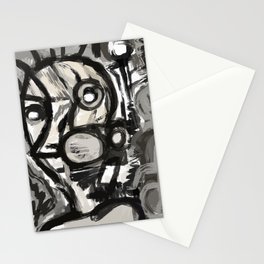 Grey Street art graffiti expressionist Stationery Cards