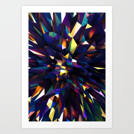Low Iris Poly Art Print