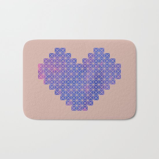 Heart X Purple Bath Mat