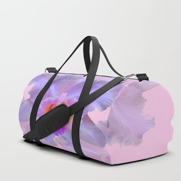 TROPICAL LILAC CATTLEYA ORCHID FLOWERS PINK ART Duffle Bag by