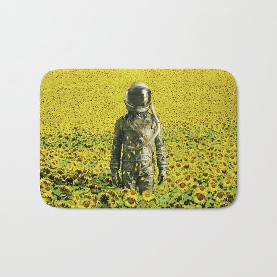 Stranded in the sunflower field Bath Mat