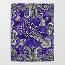 The Kraken (Purple, Square, Alt) Poster