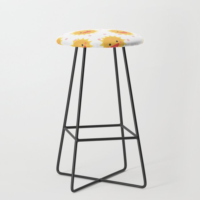 Cute Sun Pattern Bar Stool