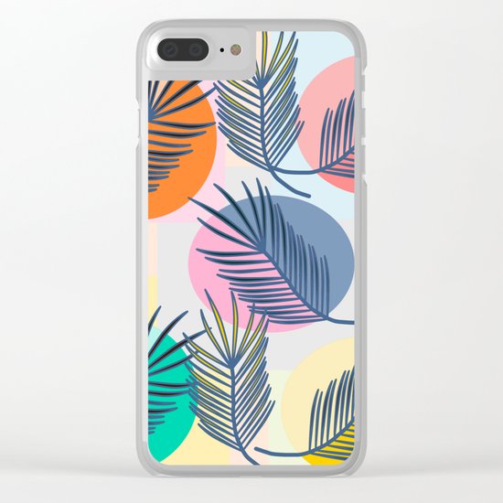 leaves palm Clear iPhone Case