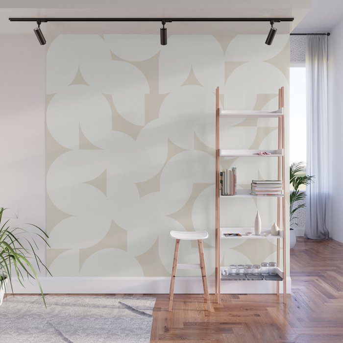 Abstract Shapes - Neutral White I Wall Mural