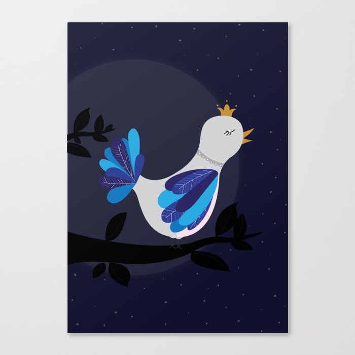 Rock-A-Bye Blue Bird Canvas Print